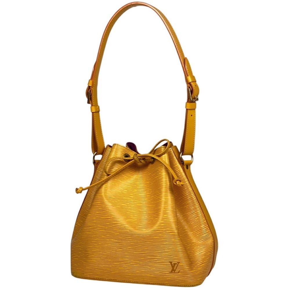 Louis Vuitton Yellow Epi Leather Drawstring Bucket Shoulder Bag